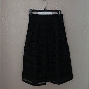 Black knee length skirt